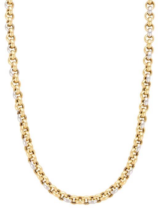 Diamond Point Gouden schakel collier Timeless Treasures 45 cm - detail 3 geelgoud