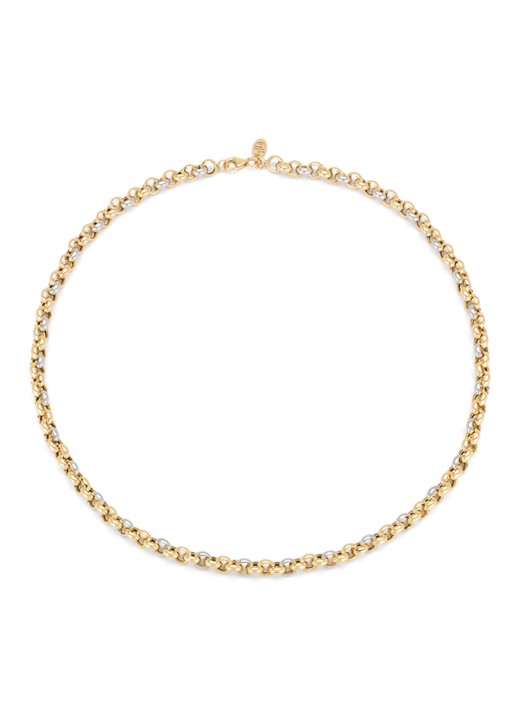 Diamond Point Gouden schakel collier Timeless Treasures 45 cm