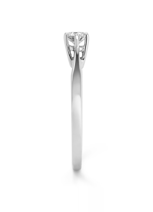 Diamond Point Ring Groeibriljant van 18 karaat witgoud met diamant - detail 3 witgoud