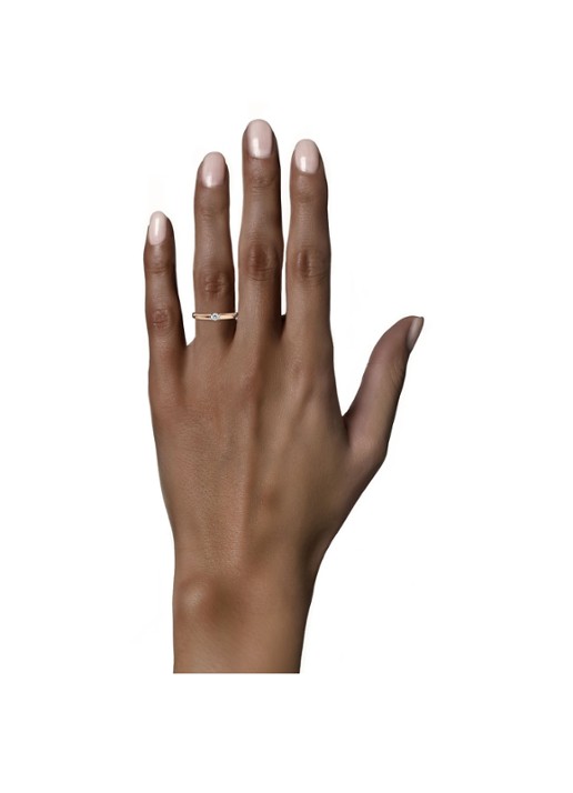 Diamond Point Roségouden solitair groeibriljant ring, 0.11 ct. 0.11 ct diamant Groeibriljant - detail 2 roségoud