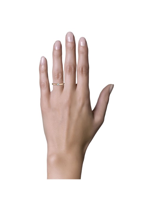 Diamond Point Roségouden solitair groeibriljant ring, 0.11 ct. 0.11 ct diamant Groeibriljant - detail 3 roségoud