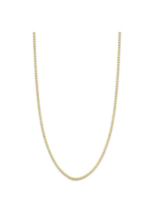 Diamond Point Timeless treasures geelgouden collier (60cm) - voorkant goud