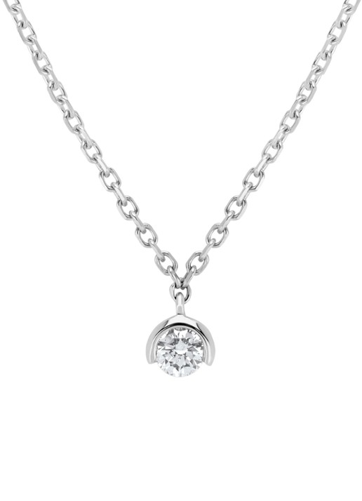 Diamond Point Witgouden collier, 0.08 ct diamant, Starlight
