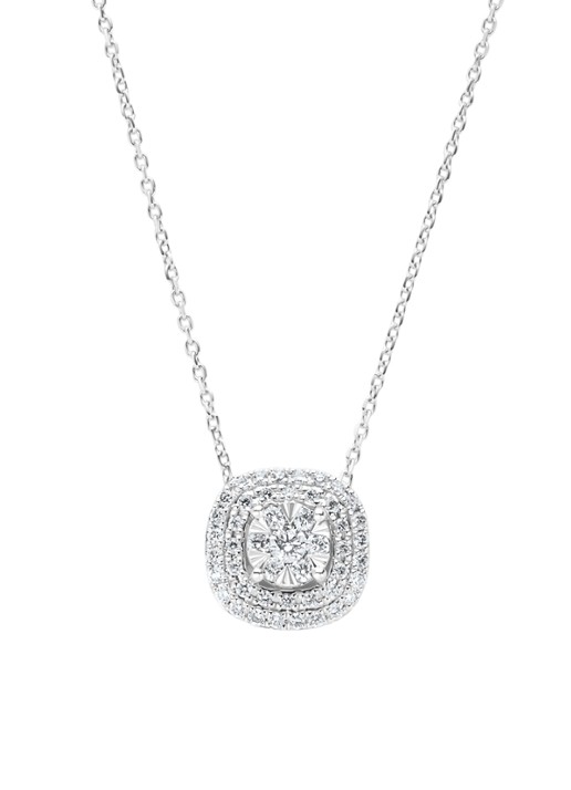 Diamond Point Witgouden collier, 0.30 ct diamant, Enchanted