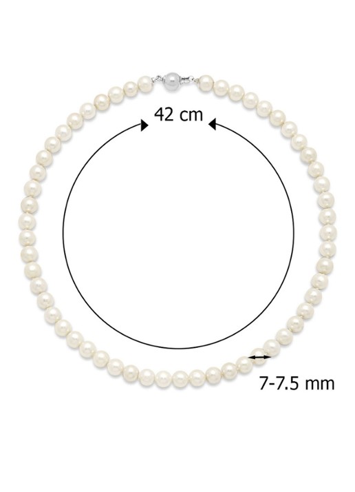 Diamond Point Witgouden collier Rivièra - detail 2 wit