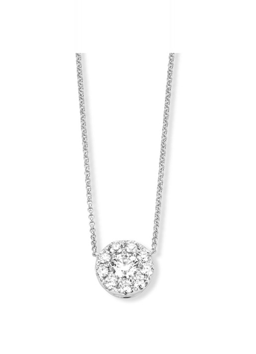 Diamond Point Witgouden hanger 0.65 ct diamant Hearts & Arrows