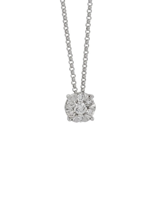 Diamond Point Witgouden hanger met collier, 0.29 ct diamant, Enchanted