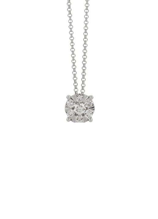 Diamond Point Witgouden hanger met collier, 0.46 ct diamant, Enchanted