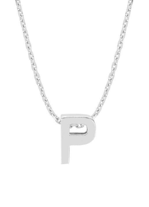 Diamond Point Witgouden hanger P, Alphabet