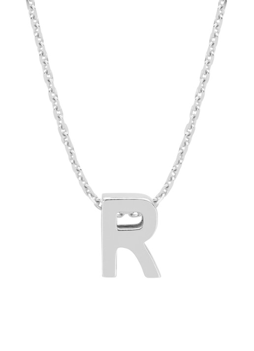 Diamond Point Witgouden hanger R, Alphabet