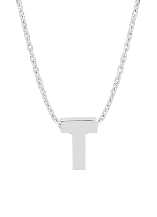 Diamond Point Witgouden hanger T, Alphabet