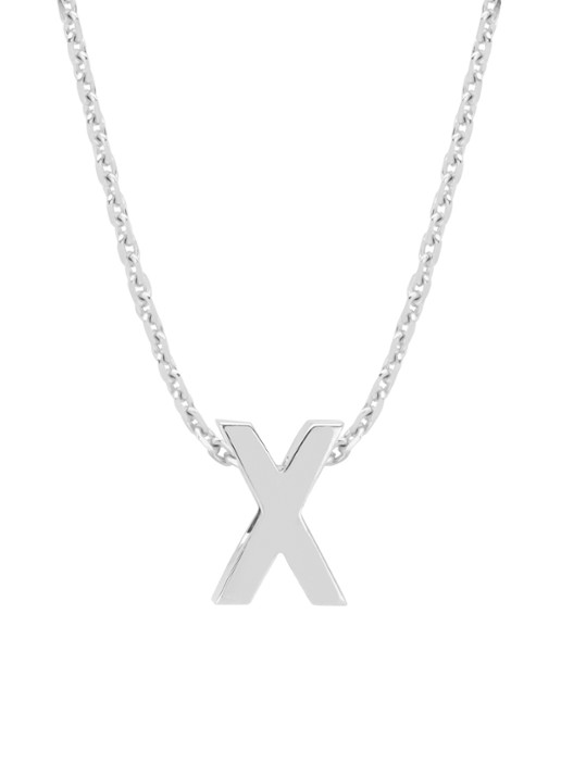 Diamond Point Witgouden hanger X, Alphabet
