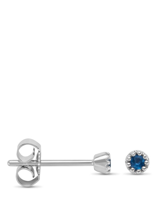 Diamond Point Witgouden oorsieraden 0.10 ct blauwe saffier Joy