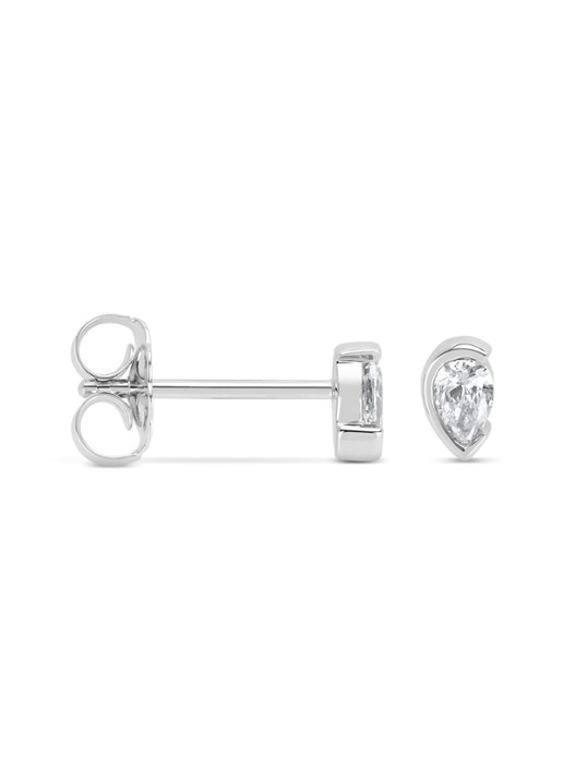 Diamond Point Witgouden oorsieraden, 0.20 ct diamant, Starlight