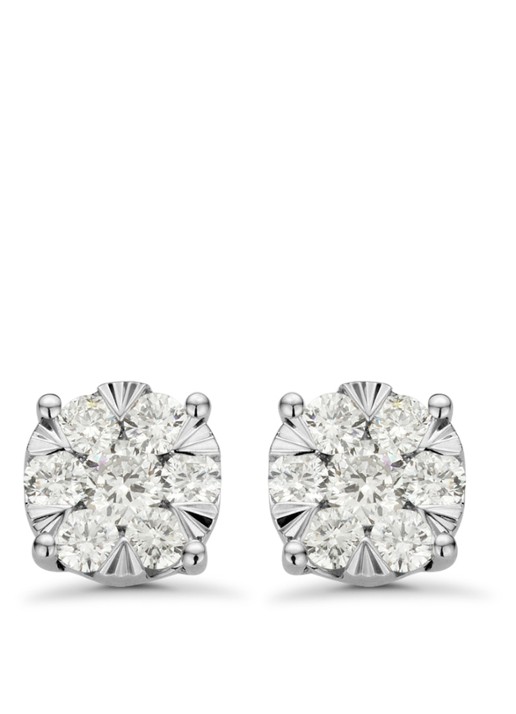 Diamond Point Witgouden oorsieraden, 0.45 ct diamant, Enchanted