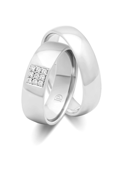 Diamond Point Witgouden ring, 0.09 ct diamant, Wedding - detail 3 witgoud