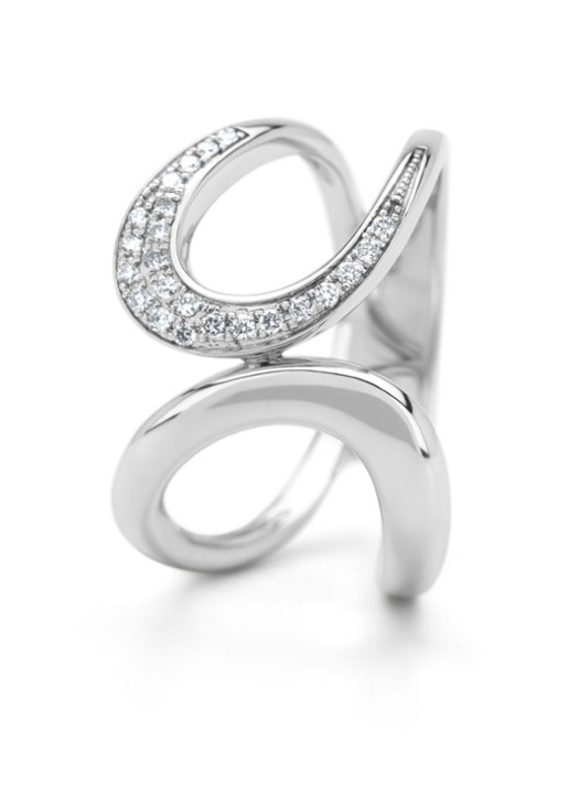 Diamond Point Witgouden ring, 0.12 ct diamant, Like a star - detail 3 witgoud
