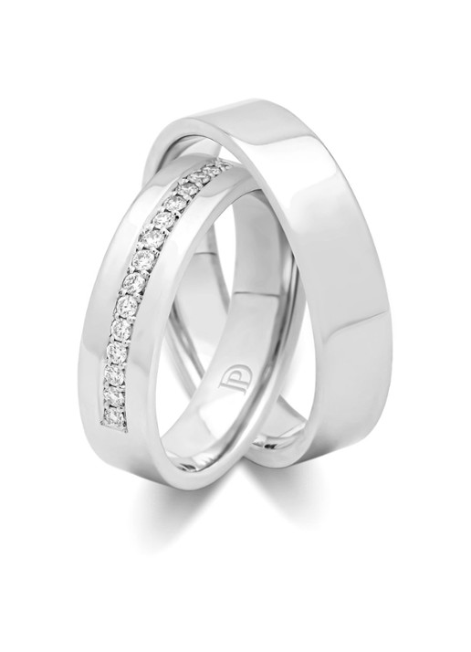 Diamond Point Witgouden ring, 0.15 ct diamant, Wedding - detail 3 witgoud