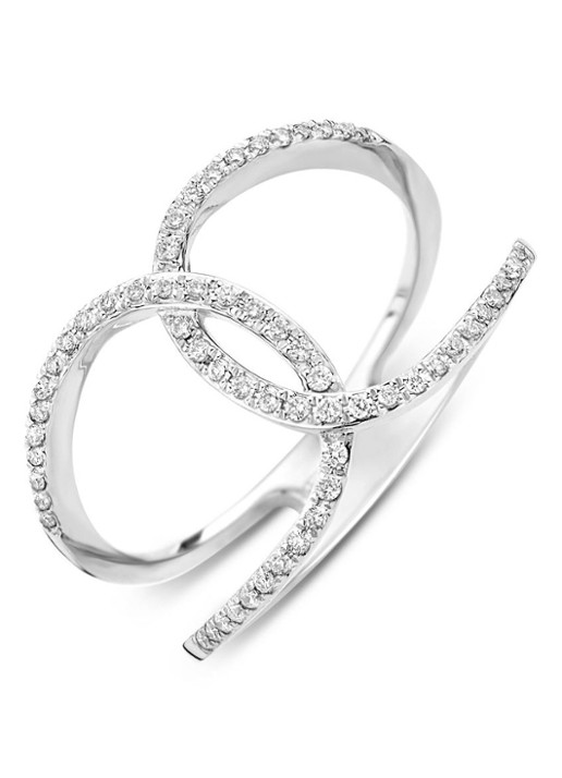 Diamond Point Witgouden ring 0.19 ct diamant Like a star