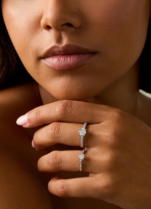Diamond Point Witgouden ring, 0.20 ct diamant, Enchanted - voorkant 2 witgoud
