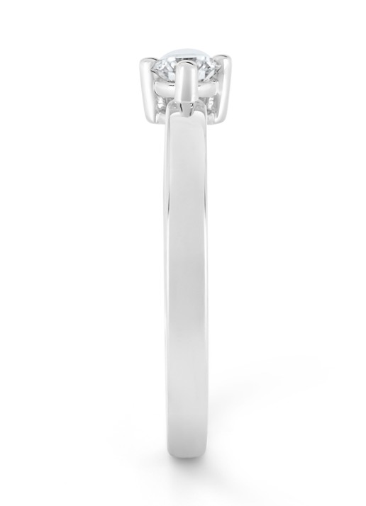 Diamond Point Witgouden ring, 0.20 ct diamant, Hearts & Arrows - detail witgoud
