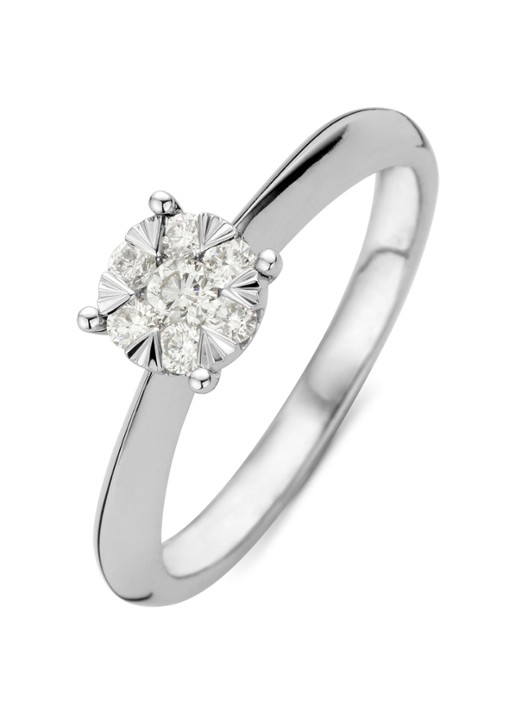 Diamond Point Witgouden ring, 0.25 ct diamant, Enchanted
