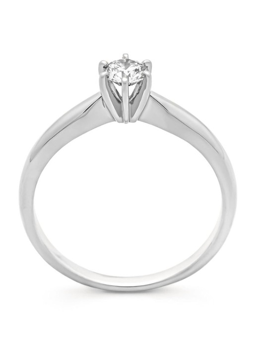 Diamond Point Witgouden ring, 0.25 ct diamant, Hearts & Arrows - detail 4 witgoud