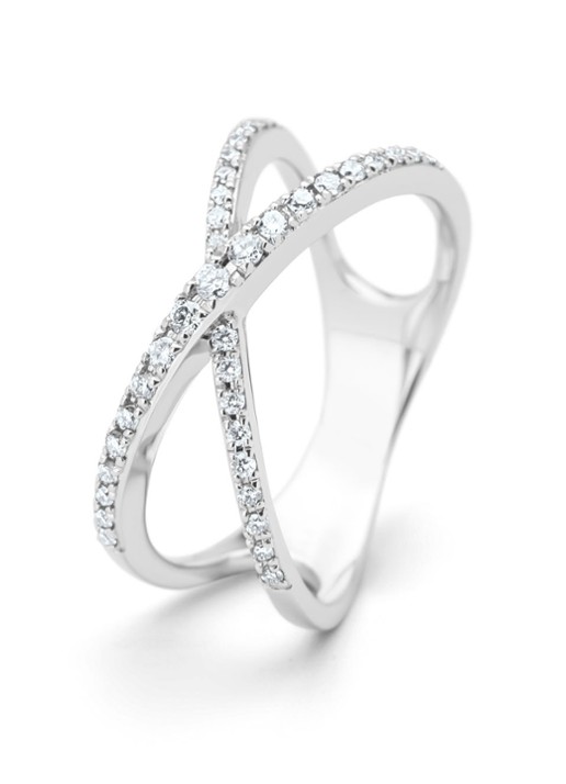 Diamond Point Witgouden ring, 0.25 ct diamant, Like a star
