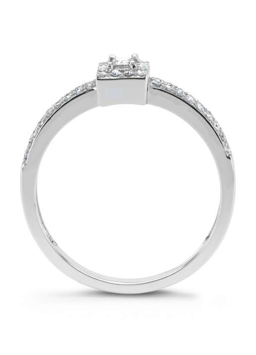 Diamond Point Witgouden ring, 0.26 ct diamant, Petite Romance - detail 4 witgoud