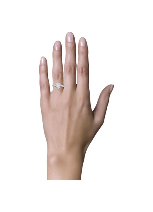 Diamond Point Witgouden ring 0.36 ct diamant Enchanted - detail 2 witgoud