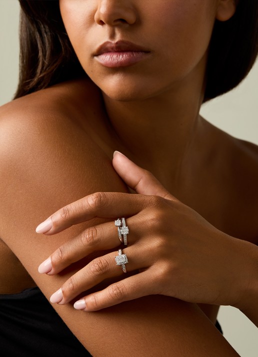 Diamond Point Witgouden ring, 0.40 ct diamant, Enchanted - detail 3 witgoud