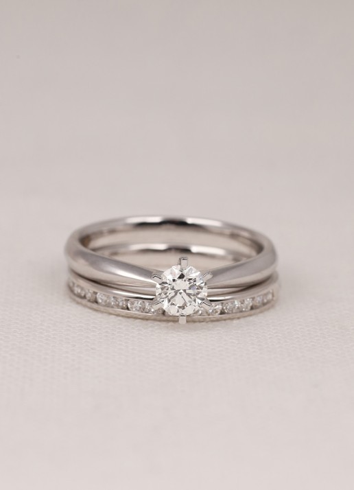 Diamond Point Witgouden ring, 0.40 ct diamant, Perfect Match - detail witgoud