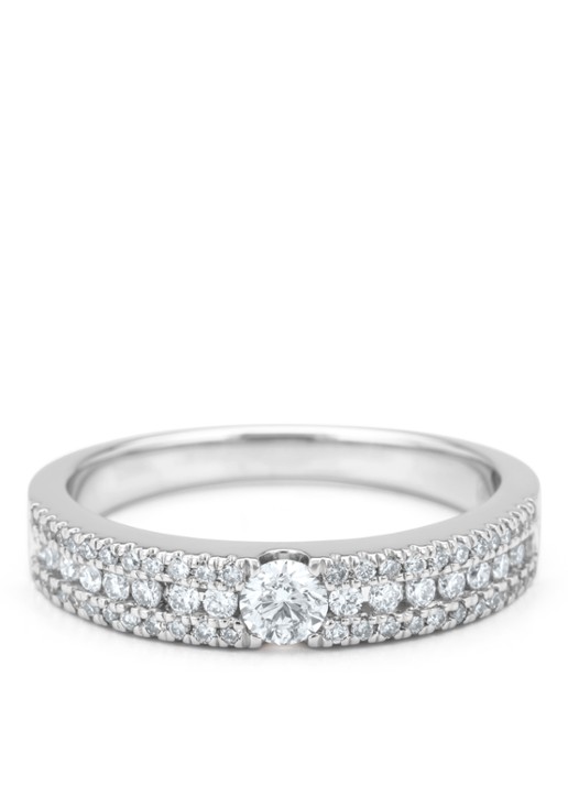 Diamond Point Witgouden ring, 0.49 ct diamant, Majestic - detail witgoud