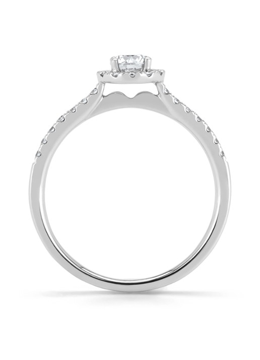 Diamond Point Witgouden ring, 0.50 ct diamant, Perfect Match - achterkant witgoud