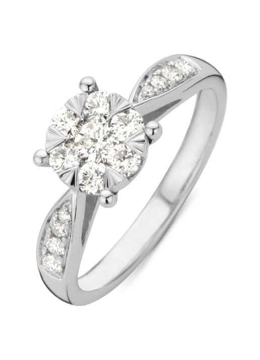 Diamond Point Witgouden ring, 0.57 ct diamant, Enchanted