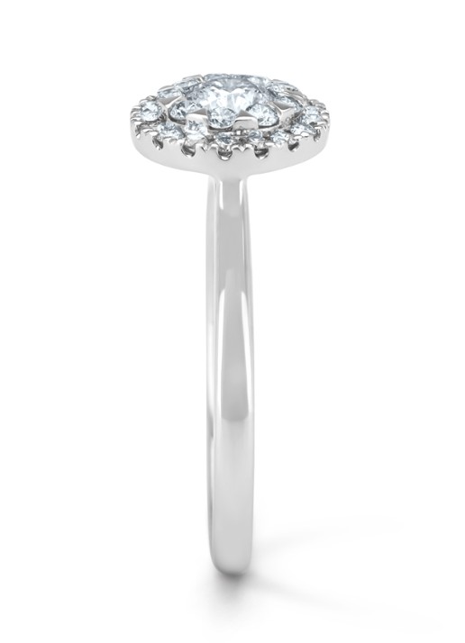 Diamond Point Witgouden ring, 0.62 ct diamant, Solitair - detail 2 witgoud