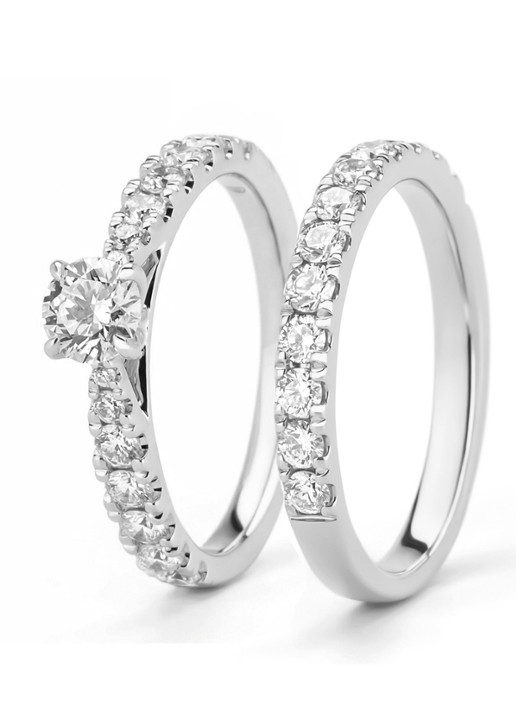 Diamond Point Witgouden ring, 0.87 ct diamant, Perfect Match - detail 6 witgoud