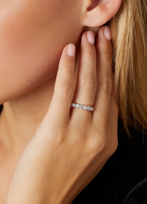 Diamond Point Witgouden ring, 1.00 ct diamant, Gallery - voorkant 2 witgoud
