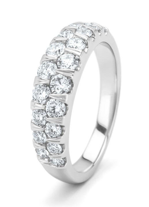 Diamond Point Witgouden ring, 1.05 ct diamant, Caviar - detail 3 witgoud