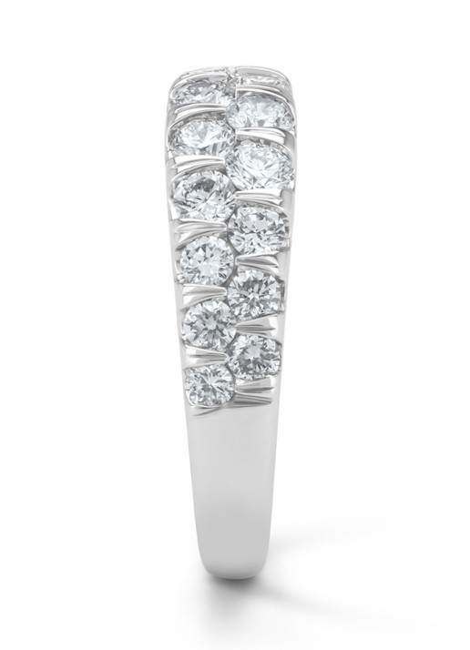 Diamond Point Witgouden ring, 1.05 ct diamant, Caviar - detail 4 witgoud