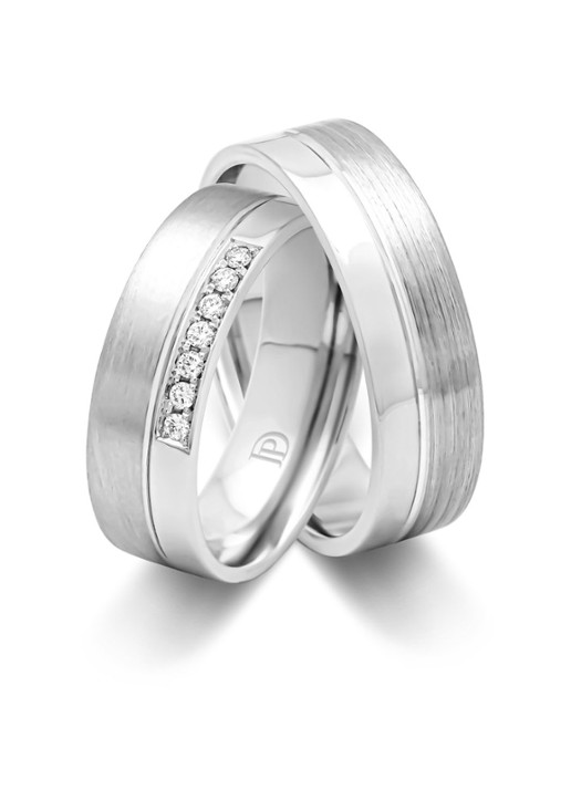 Diamond Point Witgouden ring Wedding - detail 2 witgoud