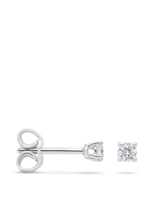Diamond Point Witgouden solitair groeibriljant oorstekers, 0.12 ct. 0.12 ct diamant Groeibriljant