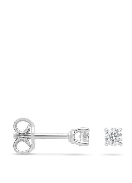 Diamond Point Witgouden solitair groeibriljant oorstekers, 0.22 ct. 0.22 ct diamant Groeibriljant