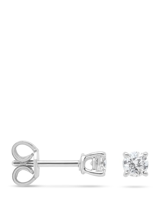Diamond Point Witgouden solitair groeibriljant oorstekers, 0.40 ct. 0.40 ct diamant Groeibriljant