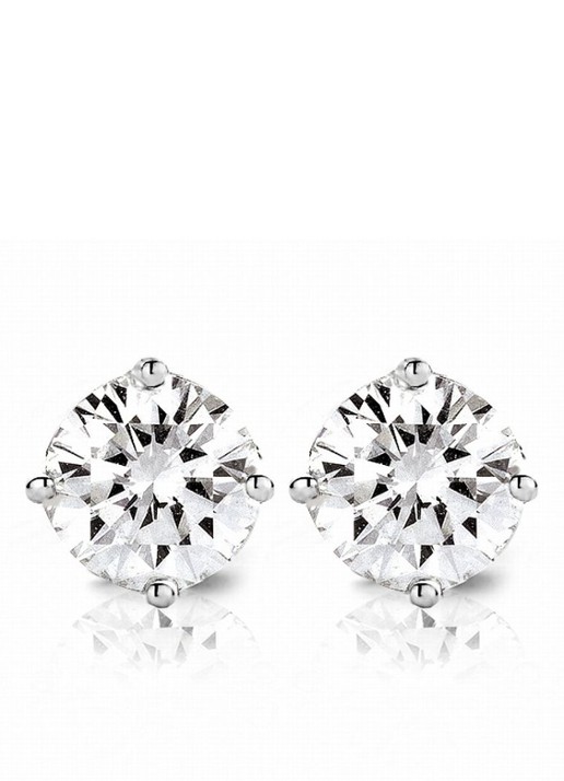 Diamond Point Witgouden solitair groeibriljant oorstekers, 0.60 ct. 0.60 ct diamant Groeibriljant