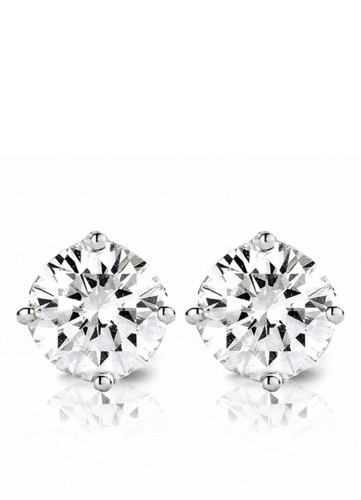 Diamond Point Witgouden solitair groeibriljant oorstekers, 0.62 ct. 0.62 ct diamant Groeibriljant