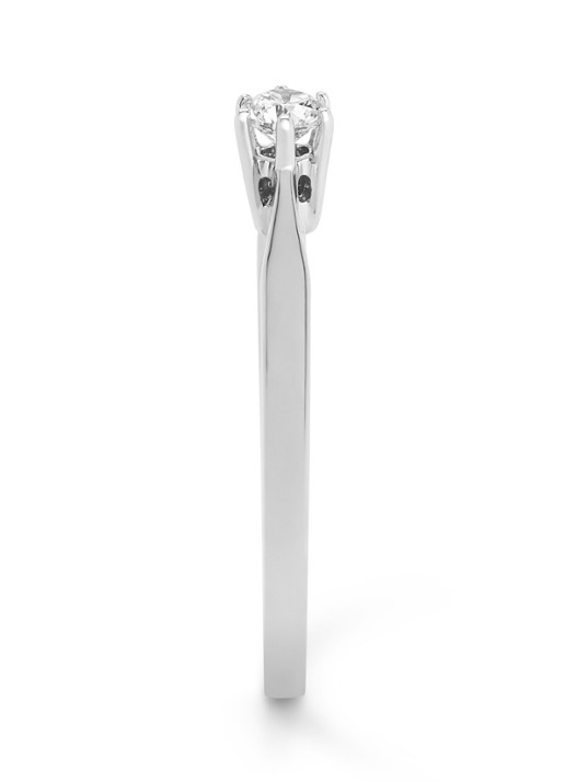 Diamond Point Witgouden solitair groeibriljant ring, 0.14 ct. 0.14 ct diamant Groeibriljant - detail 3 witgoud