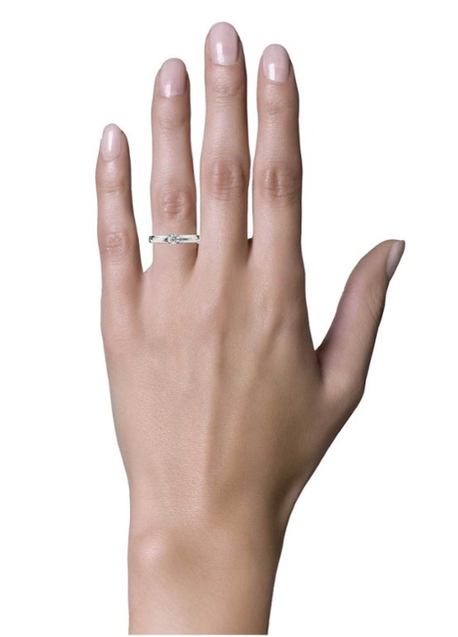 Diamond Point Witgouden solitair groeibriljant ring, 0.17 ct. 0.17 ct diamant Groeibriljant - detail witgoud