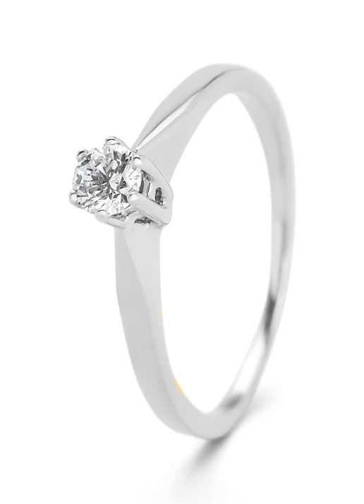 Diamond Point Witgouden solitair groeibriljant ring, 0.18 ct. 0.18 ct diamant Groeibriljant