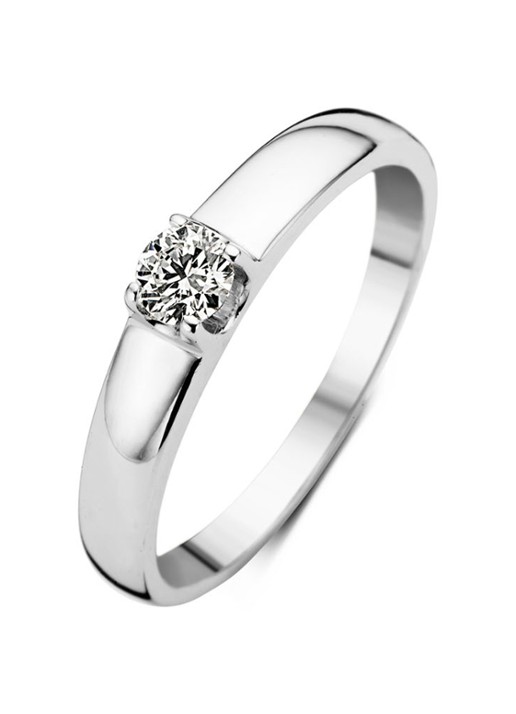 Diamond Point Witgouden solitair groeibriljant ring, 0.23 ct. 0.23 ct diamant Groeibriljant